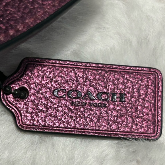 HP๐๐๐NWOT Coach Mercer Satchel 24 Metallic Stud Purse Star Rivets - Picture 2 of 16